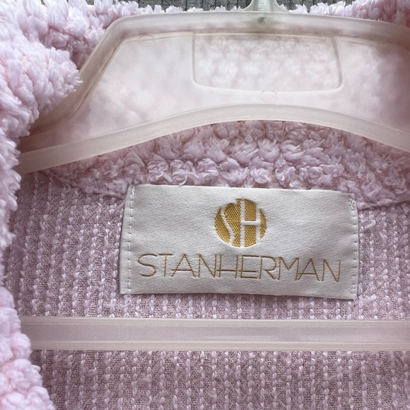Stan Herman Pink Vintage Size MediumChenille Zippered Robe - Picture 8 of 16